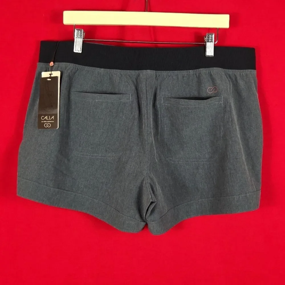 NEW CALIA Anywhere Cuff Shorts Gray Cavier Heather Womens‎ Size XL